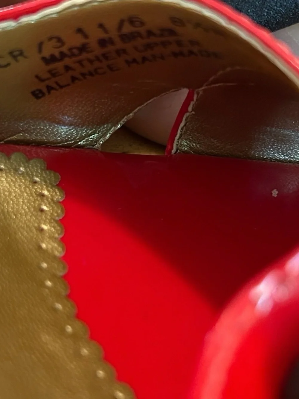 Franco Sarto Slim Wedge Red Patent Slingback Peep-toe Sculptural Heel 8 1/2